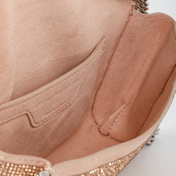 Stella McCartney Pink Rhinestones Falabella Crossbody Flap - Picture 11 of 13